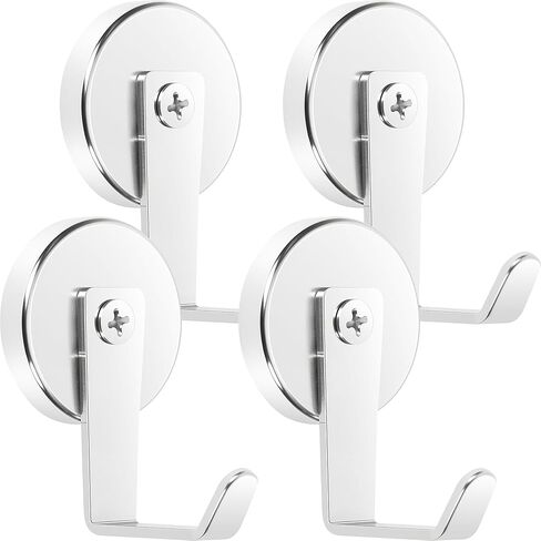 Neosmuk Magnetic Hooks,170lb Heavy Duty Magnet Wreath Hanger,Steel-Tube Base,No-Drill Door Hook, L-Cruise Cabin Door Hook,Black,2 Pack in Kuwait