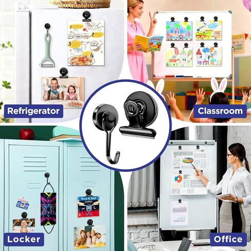 40lbs+ Magnetic Hooks and Clips Set for Cruise Cabins, 12 Pack Cruise Magnetic Organizer for Hanging Clothes, Hats, Lanyards, Daily Schedules - Cruise Essentials, Magnetic Hanger for Classroom, Fridge in Saudi Arabia