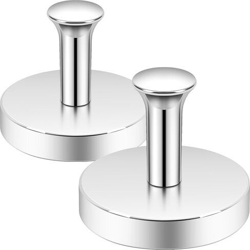 Neosmuk Magnetic Coat Hook,130lb+ Strong Extra Heavy Duty Magnet Hooks,Magnetic Wreath Hanger/Holder for Metal Doors,Purse,Towel,Stocking,Cruise Cabin,Silver,2 Pack in Saudi Arabia
