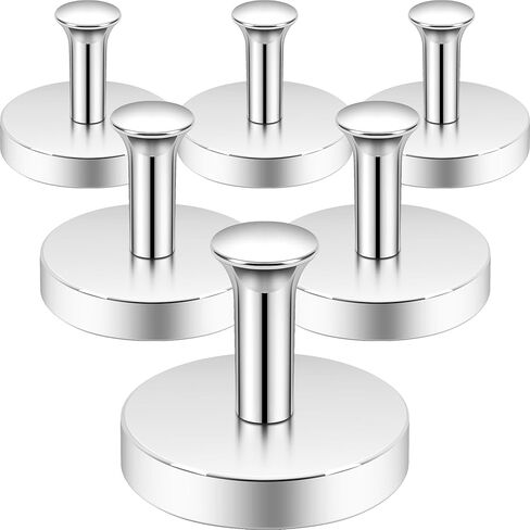 Neosmuk Magnetic Coat Hook,130lb+ Strong Extra Heavy Duty Magnet Hooks,Magnetic Wreath Hanger/Holder for Metal Doors,Purse,Towel,Stocking,Cruise Cabin,Silver,2 Pack in Saudi Arabia