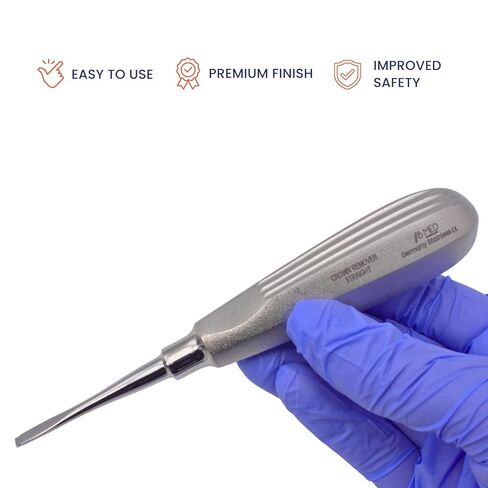 B MED INSTRUMENTS Dental Crown Splitter Remover Elevator Spreader Straight - Crown Removal Restoration Instrument - Premium Stainless Steel Dental Tool, Autoclavable in Saudi Arabia