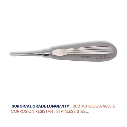 B MED INSTRUMENTS Dental Crown Splitter Remover Elevator Spreader Straight - Crown Removal Restoration Instrument - Premium Stainless Steel Dental Tool, Autoclavable in Saudi Arabia