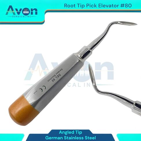 Set of 3 Apical Root Pick Elevators, Angled & Straight, Left & Right | #78, #79, #80 | Dental Root Tooth Extracting Elevators with Hollow Handle, Single Ended in Saudi Arabia