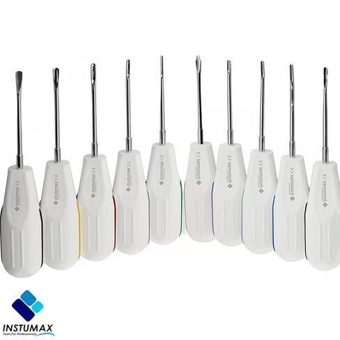 مجموعة من 10 مقابض بيضاء اللون لمصاعد خلع الأسنان، أدوات استخلاص جذور الأسنان، مجموعة من 10 مقابض بيضاء اللون in Kuwait