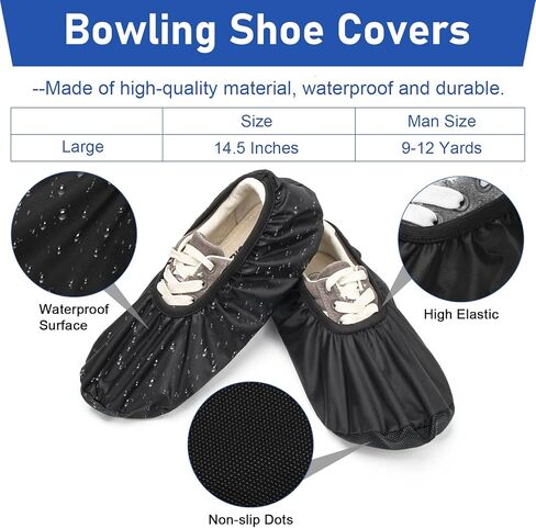 Bowling Shoe Covers, Shoe Protector Covers for Bowling Shoe Waterproof Reusable and Anti Slip (Small) in Kuwait