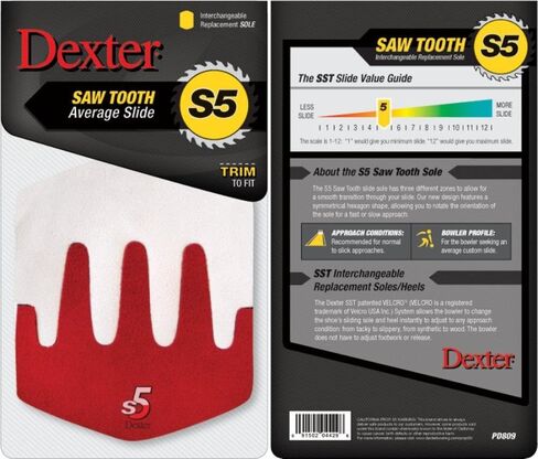 Dexter unisex adult Dexter Accessories - S5 Sawtooth Slide Sole bowling shoe covers, White/Red, One Size US in Saudi Arabia
