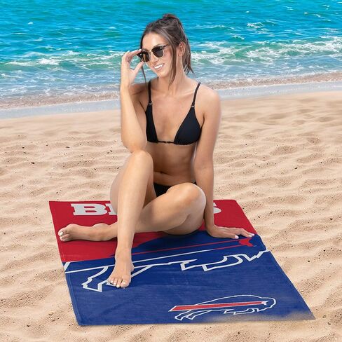 Northwest NFL Oversized Microfiber Beach Towel, 60 x 70 Inches – Quick Dry, Sand Resistant, Lightweight, Highly Absorbent, Shibori Design in Saudi Arabia
