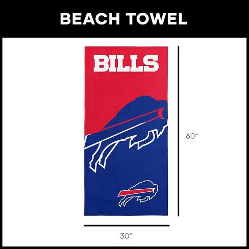 Northwest NFL Oversized Microfiber Beach Towel, 60 x 70 Inches – Quick Dry, Sand Resistant, Lightweight, Highly Absorbent, Shibori Design in Saudi Arabia