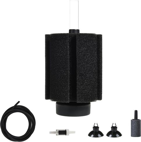 ALEGI Aquarium Sponge Filter 20 Gallon,Quiet Sponge Filter with Air Stone for Betta Fry Shrimp and Small Fish (1 pcs) in Kuwait
