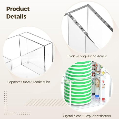 Acrylic Cup Dispenser, 4 Slot, Pen Included in Saudi Arabia