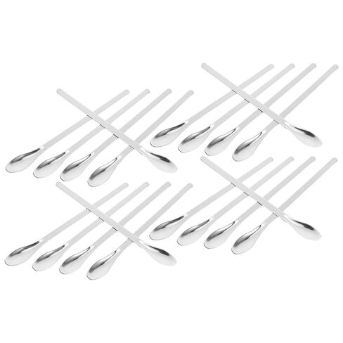 Ciieeo 24pcs 16cm Stainless Steel Lab Spatulas Single-Head Sampling Spoons Thickened Metal Mixing Scoops for Laboratory Powder Measurement and Scientific Use in Saudi Arabia