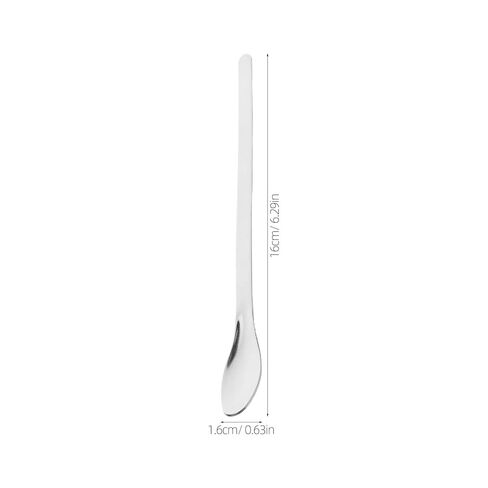 Ciieeo 24pcs 16cm Stainless Steel Lab Spatulas Single-Head Sampling Spoons Thickened Metal Mixing Scoops for Laboratory Powder Measurement and Scientific Use in Saudi Arabia