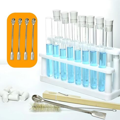 pson 4Pcs 2 in 1 Stainless Steel Lab Spoon, Sampling and Mixing Tool for Scientific Research, and Laboratory Use(Spatula Ends) in Saudi Arabia