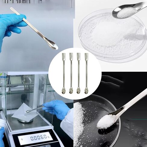 pson 4Pcs 2 in 1 Stainless Steel Lab Spoon, Sampling and Mixing Tool for Scientific Research, and Laboratory Use(Spatula Ends) in Saudi Arabia