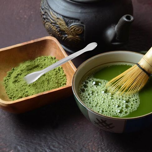 10 قطع من ملاعق المختبر المصنوعة من الفولاذ المقاوم للصدأ من ديديساون 16 سم، ملاعق قياس صغيرة سميكة مزدوجة الأطراف لأخذ عينات المسحوق والاستخدام التجريبي in Kuwait