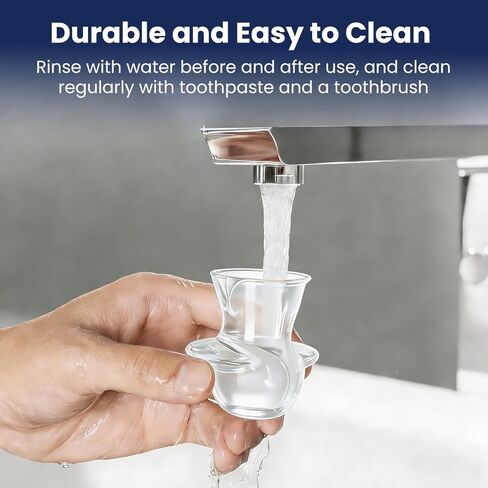 Tongue Stabilizing Device Mouthpiece - Reusable, BPA-Free Anti Snore Solution & Comfortable Tongue Retainer to Reduce Snoring for Better Sleep, Fits Men & Women(White) in Kuwait