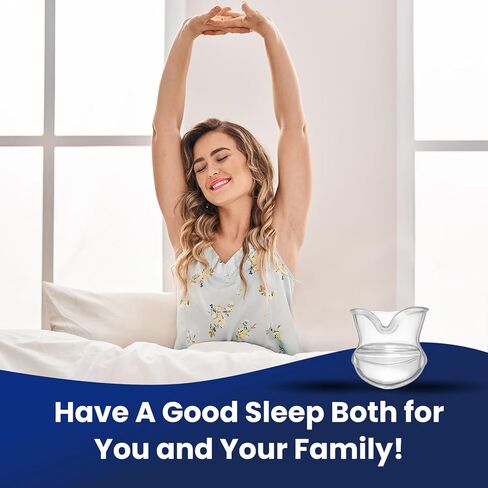 Tongue Stabilizing Device Mouthpiece - Reusable, BPA-Free Anti Snore Solution & Comfortable Tongue Retainer to Reduce Snoring for Better Sleep, Fits Men & Women(White) in Kuwait