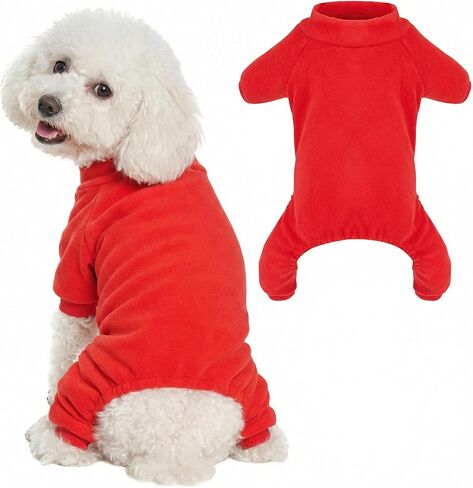 choyaxo Velvet Dog Pajamas Stretchy Pet Clothes Puppy Jumpsuit Solid Color Cat Clothes for Small Pet Dog and Cat (Black, Small) in Saudi Arabia