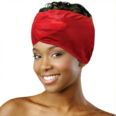 Donna Argan & Black Castor Satin Wrap - Face Wash, Headbands for Women, Make Up - Luxurious Hair Care & Skin Essentials for Radiant Beauty and Elegance, 1PC BLACK COLOR in Saudi Arabia