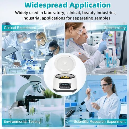 جهاز الطرد المركزي Lab PRP Benchtop، جهاز طرد مركزي رقمي لسطح المكتب 8x2 مل/5 مل/10 مل/4 × 15 مل، أنابيب اختبار السعة، مؤقت 30 ثانية - 60 دقيقة، سرعة رقمية 500-4000 دورة في الدقيقة، Max1717xg RCF لتطبيقات المختبر المختلفة in Kuwait