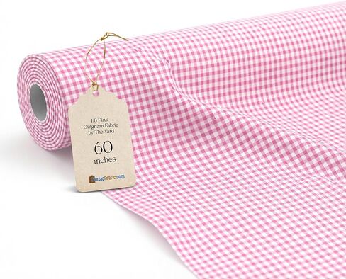 1/8 Inch Red Gingham Fabric by The Yard – 60" Wide Poly Cotton Blend, Small Checkered Material for Sewing, Quilting, Crafts, Tablecloths, Clothing in Kuwait