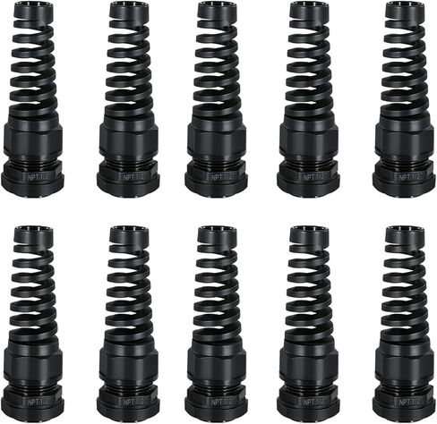 Cable Glands Nylon Cable Gland Waterproof joints with Strain Relief for 1/2" Dia Wire,10PCS IP68 NPT1/2" Suitable for Various Electrical in Saudi Arabia