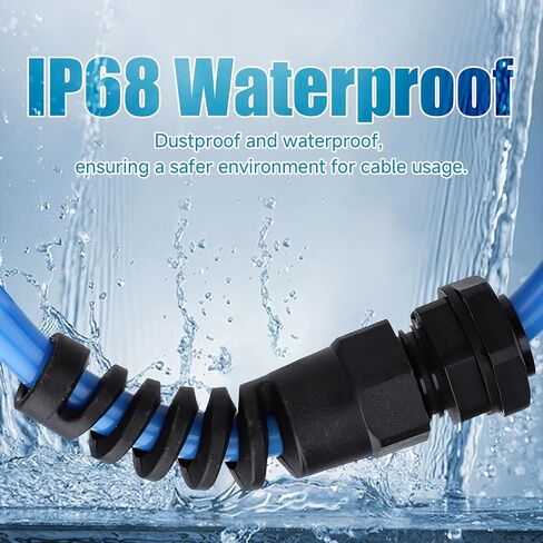 Cable Glands Nylon Cable Gland Waterproof joints with Strain Relief for 1/2" Dia Wire,10PCS IP68 NPT1/2" Suitable for Various Electrical in Saudi Arabia