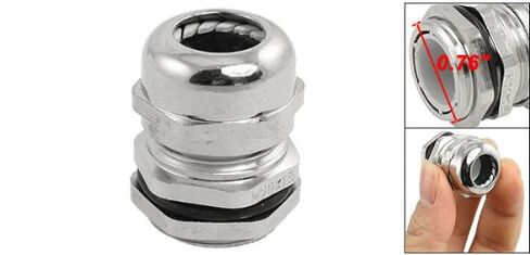 uxcell Waterproof Stainless Steel M20 x 1.5 Cable Gland Connector, 6-11mm, Silver Tone in Saudi Arabia