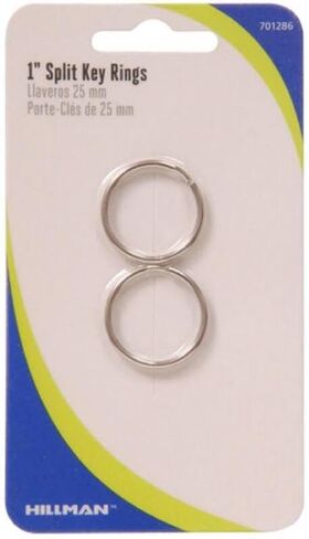 Hillman 1 in. Dia. Tempered Steel Silver Split Rings/Cable Rings Key Ring in Saudi Arabia