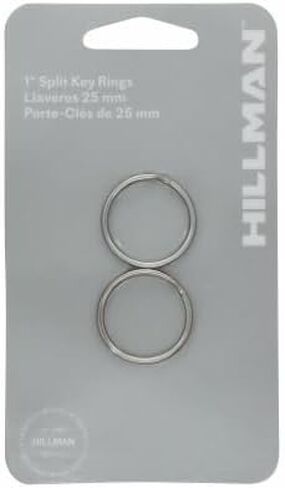 Hillman 1 in. Dia. Tempered Steel Silver Split Rings/Cable Rings Key Ring in Saudi Arabia