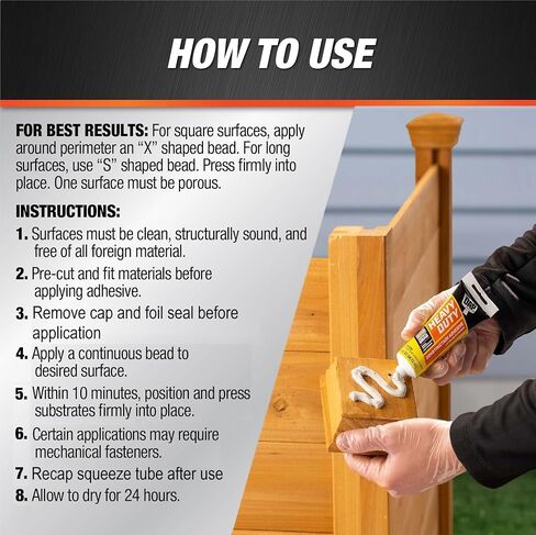 DAP Heavy Duty Construction Adhesive, White, 3 oz (7079800160) in Saudi Arabia
