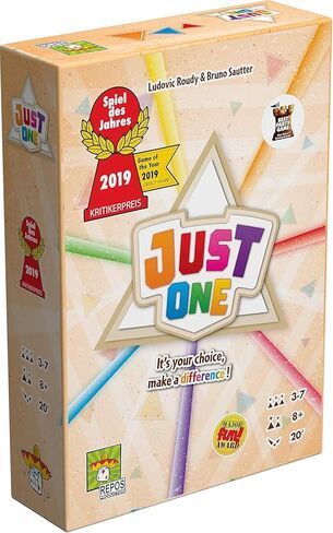 Just One Party Game - Cooperative Word Guessing Fun for Friends and Family! Ages 8+, 3-7 Players, 20 Minute Playtime, Made by Repos Production in Kuwait