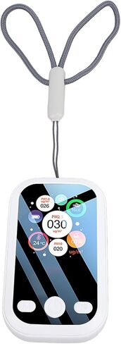 Pwshymi Mini Portable High Accuracy Digital Air Quality Meter Detector for Home Travel Indoor LCD Display Detects PM2.5 PM10 PM1.0 Humidity for Health Enthusiasts ABS Material (White) in Saudi Arabia