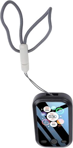 كاشف عداد جودة الهواء الرقمي المحمول عالي الدقة من Pwshymi للمنزل والسفر وشاشة LCD داخلية يكتشف الرطوبة PM2.5 PM10 PM1.0 لعشاق الصحة مادة ABS (أبيض) in Kuwait