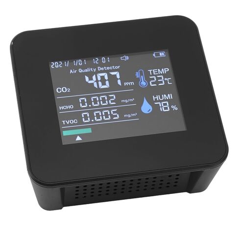 جهاز مراقبة جودة الهواء الداخلي 9 في 1، جهاز مراقبة جودة الهواء المحمول في الوقت الفعلي لثاني أكسيد الكربون ودرجة الحرارة والرطوبة والمزيد، جهاز قياس جودة الهواء للمكتب المنزلي in Kuwait