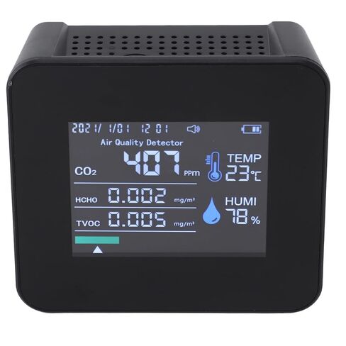 جهاز مراقبة جودة الهواء الداخلي 9 في 1، جهاز مراقبة جودة الهواء المحمول في الوقت الفعلي لثاني أكسيد الكربون ودرجة الحرارة والرطوبة والمزيد، جهاز قياس جودة الهواء للمكتب المنزلي in Kuwait