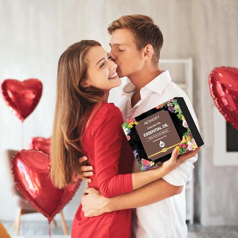 مجموعة الزيوت العطرية الفاخرة - زيوت عطرية طبيعية 100% - مثالية للناشر وصناعة الشموع ومرطب الهواء والعلاج العطري والتدليك وصناعة الصابون وقنابل الحمام، 16 × 5 مل (0.17 أونصة) in Kuwait