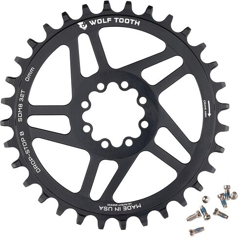 Wolf Tooth Components 8-Bolt Direct Mount Ring (3mm Offset) 28T Black in Saudi Arabia
