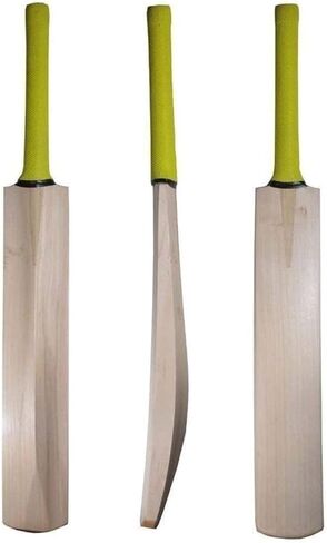Kashmir Willow Cricket Bat for Leather Ball | Premium Quality| Top Grade Custom Made Thick Edge Light Weight T20 Short Handle| Full Size Bat Cover|Scuff Sheet. in Kuwait