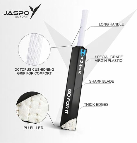 Jaspo Hammer Heavy Duty Plastic Cricket Bat,Full Size (34" X 4.5"inches) Premium Bat for All Age Groups – Kids/Boys/Girls/Adults (Hammer(BAT ONLY)) in Kuwait