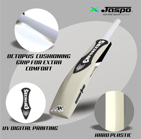 Jaspo 7 Enforcers Heavy Duty Plastic Cricket Bat,Full Size (34" X 4.5"inches) Premium Bat for All Age Groups – Kids/Boys/Girls/Adults in Kuwait