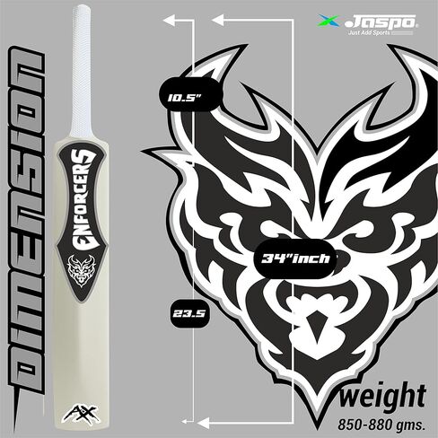 Jaspo 7 Enforcers Heavy Duty Plastic Cricket Bat,Full Size (34" X 4.5"inches) Premium Bat for All Age Groups – Kids/Boys/Girls/Adults in Kuwait
