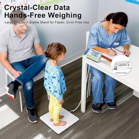 مقياس أرضي طبي من THINKSCALE بوزن 440 رطلاً - 10 جرام عالي الدقة (0.02 رطل) - شاشة عرض خلفية كبيرة جدًا - مقياس وزن الجسم المحمول للمنزل والمستشفى والطبيب وصالة الألعاب الرياضية واستخدام علاج السمنة - كجم / رطل in Kuwait