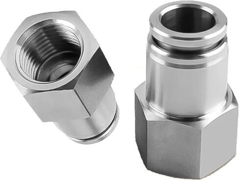 Quick Connect Air Hose Fittings, 2PCS Pneumatic Hose Fitting PC PCF PL PLF PB Quick Release Pipe Air Tube Connector(PLF,8mm-1/4) in Saudi Arabia
