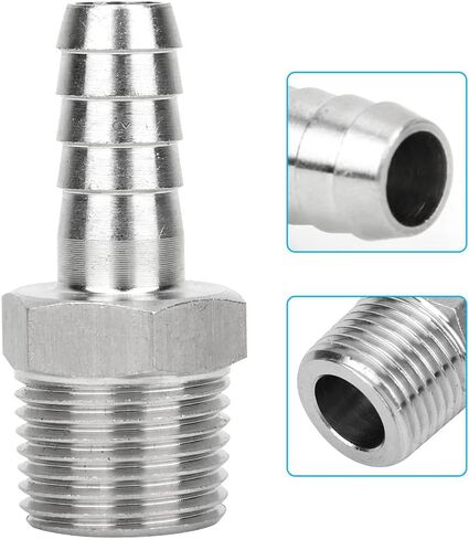 304 Stainless Steel BSPT Male Thread Barb Quick Coupling Connector Pneumatic Equipment Air Conveying Fitting Rust in Kuwait