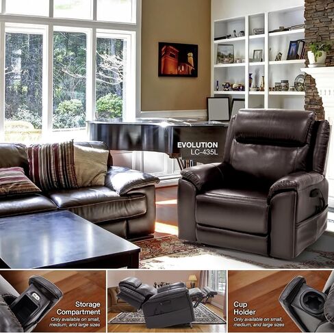 كرسي رفع كهربائي برايد موبيليتي سيتنج بريتي إيفولوشن كوليكشن - سعة 400 رطل، عرض المقعد 22 بوصة، مثالي للمستخدمين من 5'4 بوصة إلى 5'9 بوصة، موديل LC-435M - متوسط، كستنائي Sta-Kleen in Kuwait