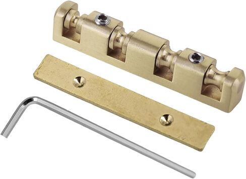Bass Guitar Nut Brass Roller Nut 38mm Adjustable Bass Nut 4 String Electric BASS Guitar Replacement Parts in Saudi Arabia