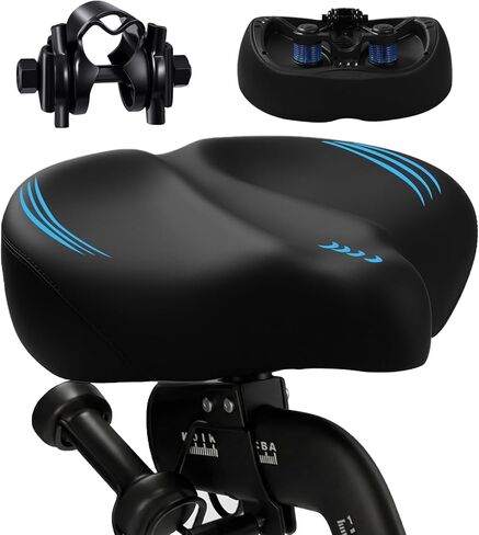 وسادة مقعد دراجة كبيرة الحجم جديدة 2026 للرجال والنساء، سرج دراجة مريح من إسفنج الذاكرة، مقعد دراجة عالمي مقاوم للماء لدراجات بيلوتون للتمرين على الطرق الجبلية ودراجات المدينة الكهربائية in Kuwait