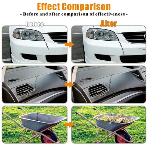 3000PCS Plastic Bumper Repair Kit - 6 Types Hot Stapler Staples 0.6丨0.8mm for Plastic Welding Projects in Kuwait