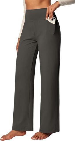 IUGA واسعة الساق اليوغا السراويل للنساء Sweatpants مع جيوب اليوغا السراويل مضيئة صالة السراويل فضفاضة عالية الخصر مريح تجريب الرقص in Kuwait